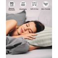 thumbnail image 4 of Sage Green Striped Pillow Covers Queen Size 2 Pack, Modern Farmhouse Green Stripes Soft Bed Throw Pillowcases Breathable Cooling Long Lumbar Body Pillow Sham Cover for Bed Sofa 20''x30'', 4 of 7