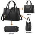 thumbnail image 6 of Leather Tote Bag for Women - Handbag with Shoulder, Black, 6 of 7