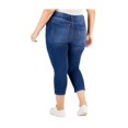 thumbnail image 2 of Celebrity Pink Womens Rider Crop Skinny Fit Jeans, Blue, Plus Size, 14W, 2 of 2