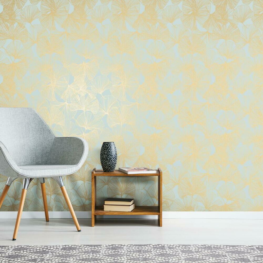 Ginkgo Leaves Peel and Stick Wallpaper