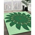 thumbnail image 3 of Ahgly Company Machine Washable Indoor Rectangle Transitional Green Area Rugs, 4' x 6', 3 of 7