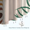 thumbnail image 6 of Green Boho Geometric and Plant Pattern Shower Curtain 84"x72" ,Bathroom Decorative Shower Curtains Set with 12 Hooks,Modern Waterproof Washable Shower Curtain, 6 of 6