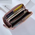 thumbnail image 4 of EX Cartera de piel para mujer Cartera grande para mujer con cremallera Monederos dorados para mujer Larga (rosa) brillar Electrónica, 4 of 4