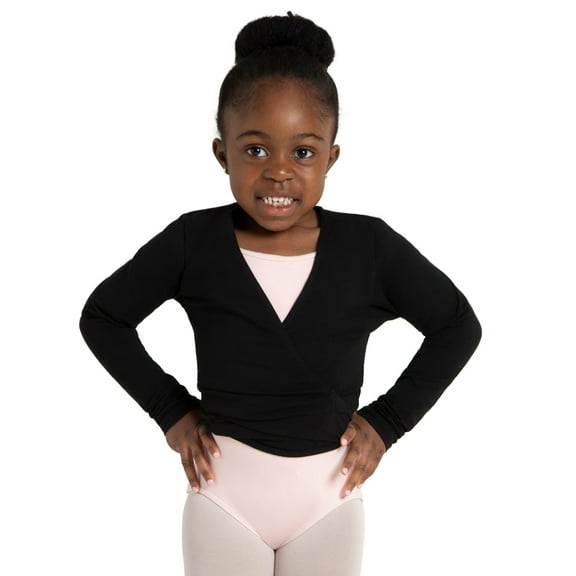 Capezio Girls Long Sleeve Dance and Gymnastics Wrap Top