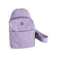 thumbnail image 2 of Textured Chest Bag Made Of Waterproof Nylon Fabric Solid Color Lightweight Casual Versatile Sports Small Backpack, 2 of 6