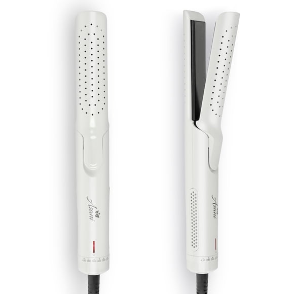 Asani 360° Airflow Styler - Varita rizadora y alisador de cabello profesional 2 en 1 - Rizador de hierro plano con ventilador de refrigeración, rejillas de ventilación - Herramienta de peinado rizador