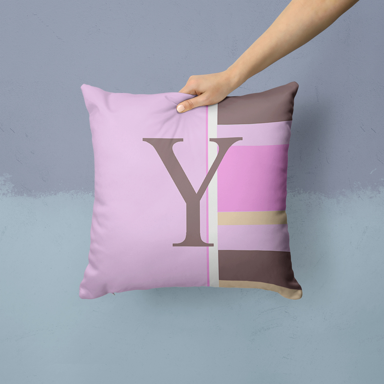Monogram Letter Fabric Decorative Pillow