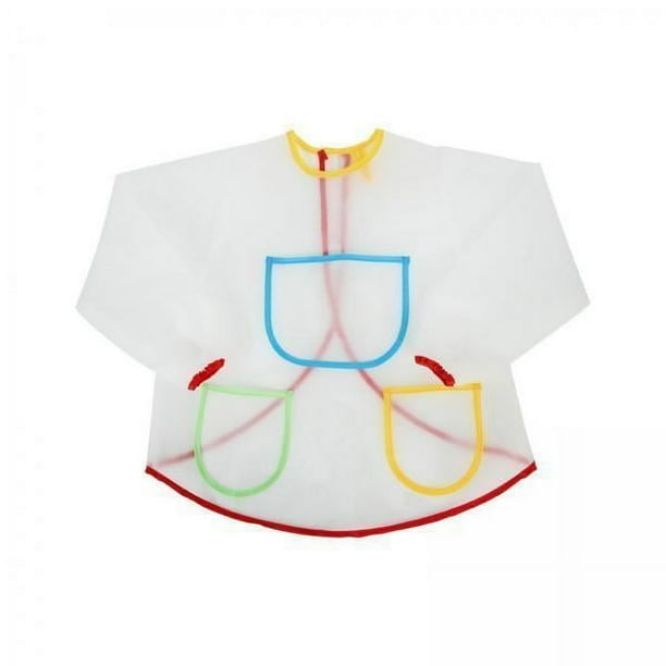 Delantal de pintura para niños,Vestido de manga larga de dibujos animados Delantal de pintura para niños,Abrigo de suministros de dibujo de manga larga para niños,Delantal de arte para