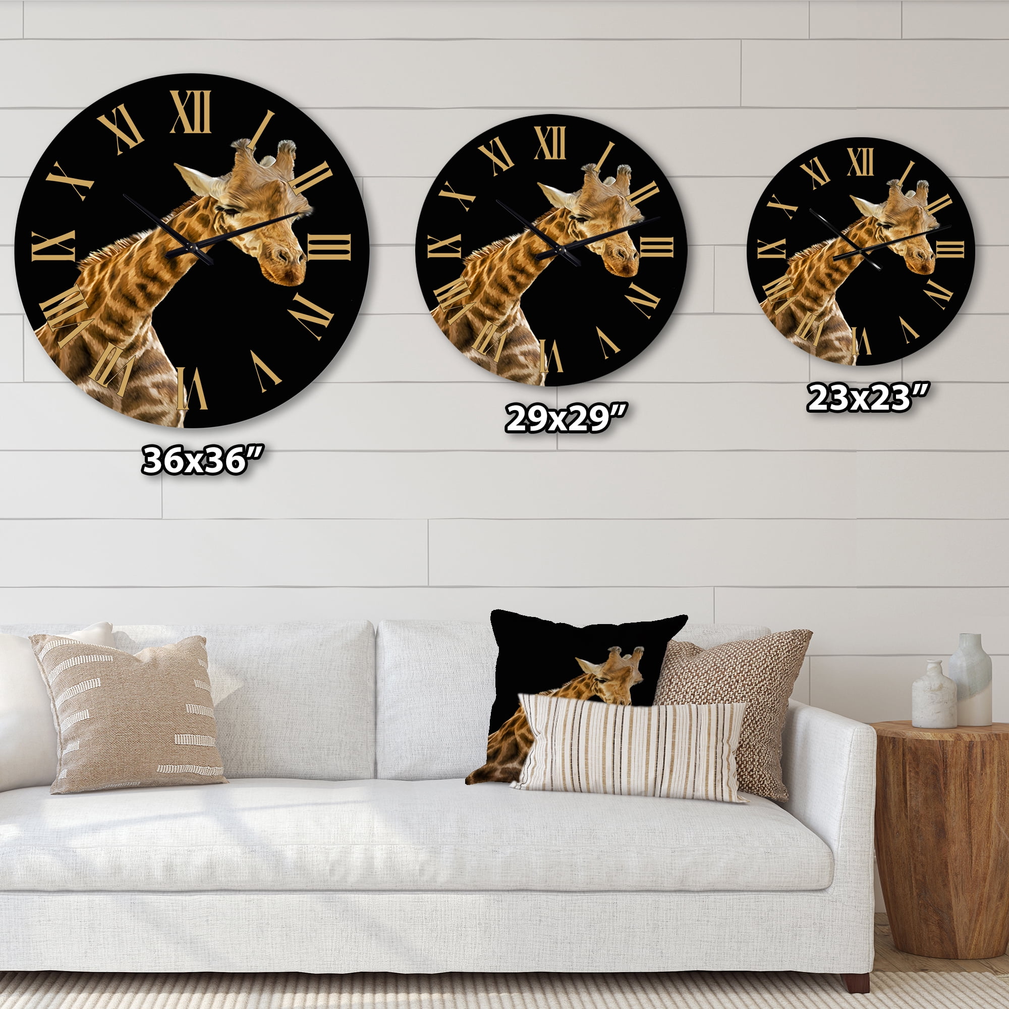 Designart 1 in Quartz Farmhouse Wall Clock