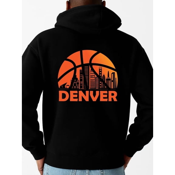 Denver Basketball hoodies & sweatshirt men's sweater hoodie black Everyday sweatshirt for the office, dates and outings high quality Trendy Unisex Shirt Cotton tshirts
