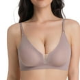 thumbnail image 5 of Jelly Seamless Bras for Women, Deep V Wireless Bralette with Lace, Support Push up Supportive Brassieres, 5 of 7