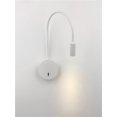 thumbnail image 1 of Lámpara de lectura de pared blanca de 3 W, lámpara de escritorio con cuello flexible y ajustable de aluminio, lámpara de noche con interruptor LED, cuidado de los ojos, 1 of 5