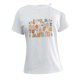 thumbnail image 4 of Camiseta de mujer Camisetas de manga corta Camiseta básica con cuello redondo holgada con estampado de letras coloridas SG, 4 of 8