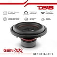 thumbnail image 5 of DS18 12" Subwoofer Dual 4 Ohm 1200 Watts High Excursion Car Sub GEN-XX12.4DHE, 5 of 9