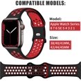 thumbnail image 3 of ANTHOUSE 5 Pack Sport Bands Compatible for Apple Watch 45mm 44mm 42mm 41mm 40mm 38mm Men Women, Breathable Silicone Soft Replacement Strap Wristband for iWatch Series 8 SE 7 6 5 4 3 (45MM,C1), 3 of 10