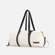 thumbnail image 5 of Bolsa de viaje de lona, ​​bolso de hombro de gran capacidad, resistente al agua, plegable y enrollable. Blanco L, 5 of 9