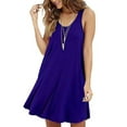 thumbnail image 2 of Women's Sundresses Tank Mini Dress Vest Summer Plain Tunic Casual Sleeveless Loose, 2 of 2