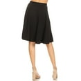 thumbnail image 3 of Women's High Waist Basic Stretchy Casual Solid A-Line Midi Skirts, 3 of 5