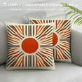 thumbnail image 3 of GOSMITH  Boho Throw Pillow Covers Mid Century Bohemian Sun Moon and Rainbow Minimalist Geometric Abstract Decorative Pillow Cases Home Decor Pillowcases, 3 of 5