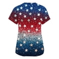 thumbnail image 5 of US 250th Anniversary Scrub Tops Women Patriotic Star Print Tops for Women Short Sleeve Nursing Uniforms 4th of July Medical Plus Size Scrub T Shirts, 5 of 5