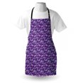 thumbnail image 4 of Floral Apron, Illustration of Japanese Style Wisteria Flowers Blossoming, Unisex Kitchen Bib with Adjustable Neck for Cooking Gardening, Adult Size, Purple Seafoam, by Ambesonne, 4 of 4