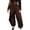 Coffee, variant on High Waist Baggy Asymmetrical Wide Leg Pants Button Wrap Fashion Casual Denim Jeans for Women Daily Pants for Women Casual