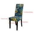 thumbnail image 4 of Unique Bargains Elastic Dining Chair Cover Teal and Yellow, 4 of 8