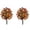 A003- Earthy Yellow, variant on Fall Flowers Artificial for Decoration, Orange Artificial Flowers, Artificial Pansies, Artificial Flowers with Stakes, 2 Pack 22 Inch Dark Reddish Orange Violet Faux Fall Blooms,
