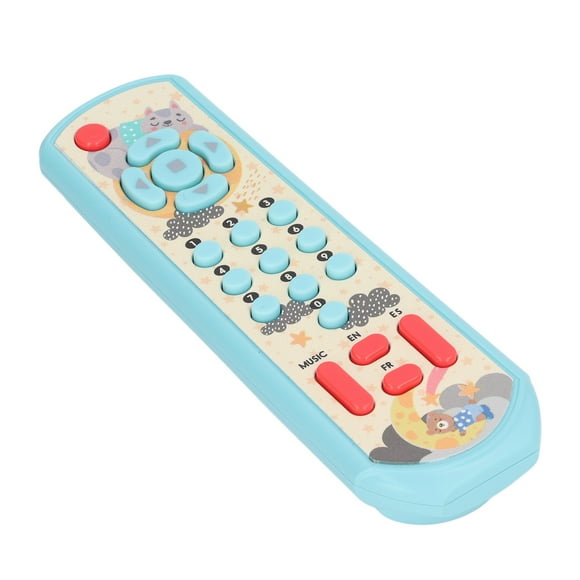 Baby TV Remote Control, Cognitive Development Educational Music TV Remote Controller Toy  For Early Education Learning Blue,Red