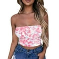 thumbnail image 2 of Nmnitkp Tube Tops for Women Casual Printing Strapless Top Bandeau Crop Top Premium Healthy Fabric Summer Streetwear & Show off your Figure Tube Top（Plus Size）, 2 of 4
