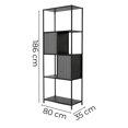 thumbnail image 4 of Librero Zovani Negro/Negro Kessa Muebles, 4 of 5