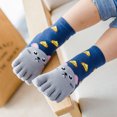 thumbnail image 2 of Fortune 1 Pair Kids Five Finger Toe Socks Ankle Socks Baby Cartoon Animal Socks, 2 of 3