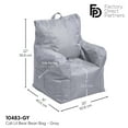 thumbnail image 2 of Softscape 10483-GY Cali Lil Bear Bean Bag - Grey, 2 of 10