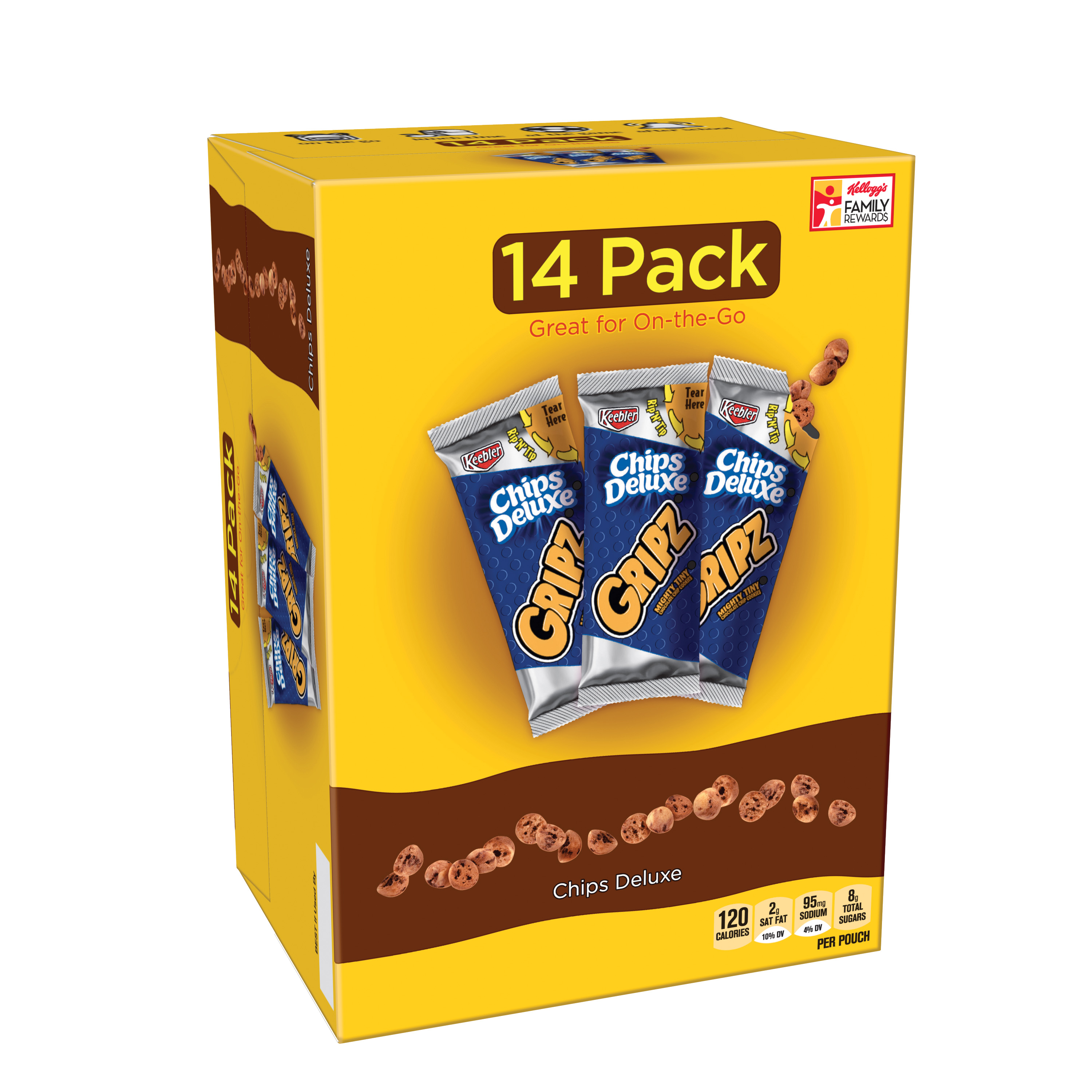Keebler Gripz Chips Deluxe Chocolate Chip Cookies, 0.9 Oz., 14 Count Walmart Inventory Checker