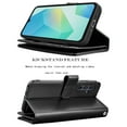 thumbnail image 6 of For Samsung Galaxy A16 5G Wallet Case with Credit Card Holder for Women Men, Flip PU Leather Wallet Phone Case for Galaxy A16, Tekcoo Detachable Magnetic Kickstand Cover with Wrist Strap, Black, 6 of 8