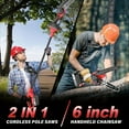 thumbnail image 5 of Tegatok Cordless Pole Saw and Mini Chainsaw, 2000mAh Battery Powered, 6-Inch Brushless Electric Rotatable Pole Saw, Multi-Angle for Tree Pruning Wood Cutting, 5 of 7