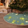 thumbnail image 5 of Rateoe Cute Yoga Frogs Pattern Christmas Tree Skirt with Ties , Christmas Tree Decorations, Farmhouse Christmas Decor Xmas Holiday Decorations-36", 5 of 6