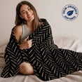 thumbnail image 5 of Throw Blanket for Couch Black Stripes Soft Fleece Flannel Blankets Cozy Lightweight Blanket for Home Sofa Living Room Modern Geometric Art Bed Throws 30" x 40", 5 of 9