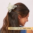 thumbnail image 5 of Scunci Faux Pearl Butterfly Claw Clip, Pearl, 1 Count, 5 of 7