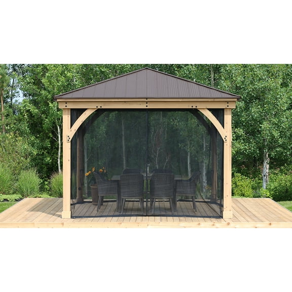 Yardistry 12' x 12' Meridian Gazebo Mosquito Mesh Kit