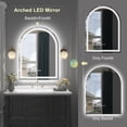 thumbnail image 6 of GODCHAR 36x26 Arched LED Vanity Mirror, Ultra-Bright Dual Lighting, 3 Color Temperatures, Anti-Fog, Waterproof for Bathroom, 6 of 12