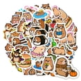 thumbnail image 4 of 35pcs Cute Capybara Stickers Cartoon Animal Stickers Playful DIY Stickers for Luggage Notebooks Phone, 4 of 9
