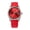 Red, variant on Half Iced Out Moissanite Watch, Rubber Strap Miyota 8215 Mechanical Wristwatch