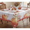 thumbnail image 2 of Home Bargains Plus Thanksgiving Orange Heritage Pumpkin Harvest 60 x 144 inch Rectangle Fabric Tablecloth, 2 of 7