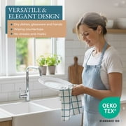 Kitchen Towels Set - Pack of 6 Cotton Dish Towels for Drying Dishes, 18”x 28”, Kitchen Hand Towels, Quick Drying Kitchen Towel Set - Aqua