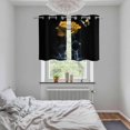 thumbnail image 5 of Yellow Roses Kitchen Curtains Small Short 39 Inch Length, Modern Art Splash Flowers Butterfly Grommet Top Bedroom Living Room Curtains, Light Filtering Cafe Curtain Drapes 2 Panels Set 55''x39'', 5 of 9