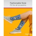 thumbnail image 5 of MeMoi Women's Pugs Bamboo Crew Socks - Womens - Female, 9-11, Denim Heather, 5 of 7
