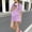 Purple, variant on SGFCWSX Girls 2 Piece Outfits Summer Bow Print Short Sleeve T Shirt Side Stripe Shorts Set for Kids Green Size 10