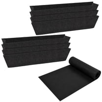 6 Pcs 30 in/76 cm Trapezoidal Felt Fabric Planter Liners and One 12 x 80 in/30 x 203 cm Felt Roll, Reusable Basket Replacement Kits for Outdoor Flower Pots, Retains Soil Moisture, Protects Roots