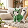 thumbnail image 4 of Frog Shape Hoodie Warm Fleece Cat Sweatshirt Cute Cartoon Animal Costume Autumn Winter For Small, 4 of 4